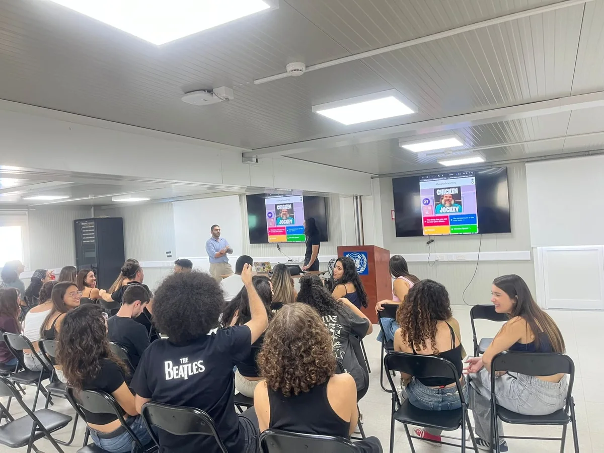 Participants gathered for the First Summer Games at Ledra Palace